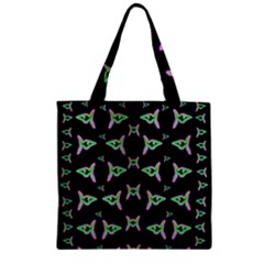 Fishes Talking About Love And Stuff Zipper Grocery Tote Bag by pepitasart