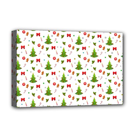 Christmas Pattern Deluxe Canvas 18  X 12   by Valentinaart