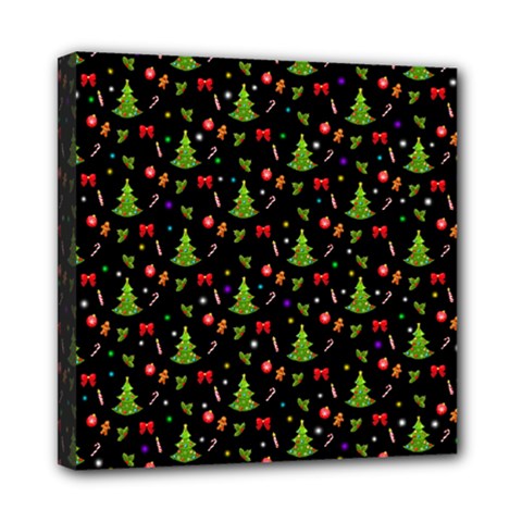 Christmas Pattern Mini Canvas 8  X 8  by Valentinaart