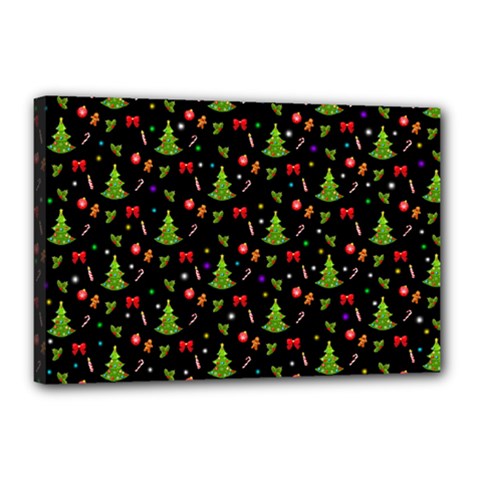 Christmas Pattern Canvas 18  X 12  by Valentinaart