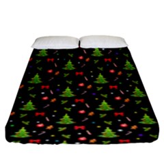 Christmas Pattern Fitted Sheet (king Size) by Valentinaart