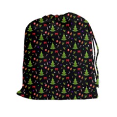 Christmas Pattern Drawstring Pouches (xxl) by Valentinaart