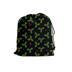 Christmas Pattern Drawstring Pouches (large)  by Valentinaart