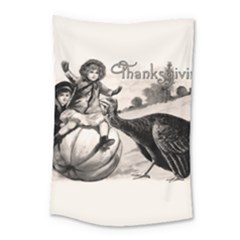 Vintage Thanksgiving Small Tapestry by Valentinaart