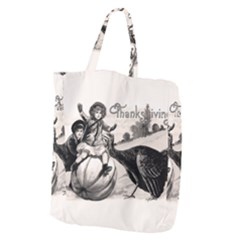 Vintage Thanksgiving Giant Grocery Zipper Tote by Valentinaart