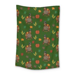 Thanksgiving Turkey  Small Tapestry by Valentinaart