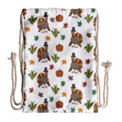 Thanksgiving turkey  Drawstring Bag (Large)