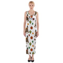 Thanksgiving turkey  Fitted Maxi Dress