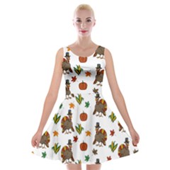 Thanksgiving turkey  Velvet Skater Dress