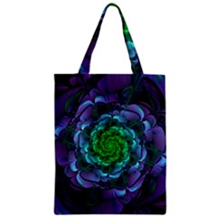 Beautiful Purple & Green Aeonium Arboreum Zwartkop Zipper Classic Tote Bag by jayaprime