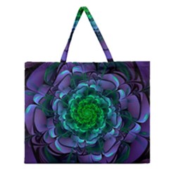 Beautiful Purple & Green Aeonium Arboreum Zwartkop Zipper Large Tote Bag by jayaprime