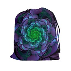 Beautiful Purple & Green Aeonium Arboreum Zwartkop Drawstring Pouches (xxl) by jayaprime