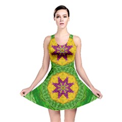 Feathers In The Sunshine Mandala Reversible Skater Dress by pepitasart