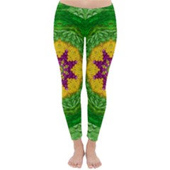 Feathers In The Sunshine Mandala Classic Winter Leggings by pepitasart