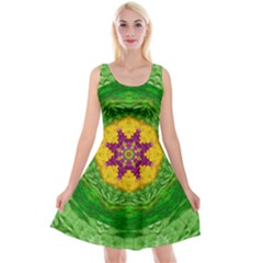 Feathers In The Sunshine Mandala Reversible Velvet Sleeveless Dress by pepitasart