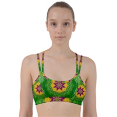 Feathers In The Sunshine Mandala Line Them Up Sports Bra by pepitasart
