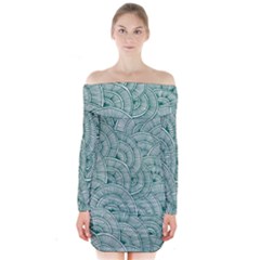 Design Art Wesley Fontes Long Sleeve Off Shoulder Dress by wesleystores
