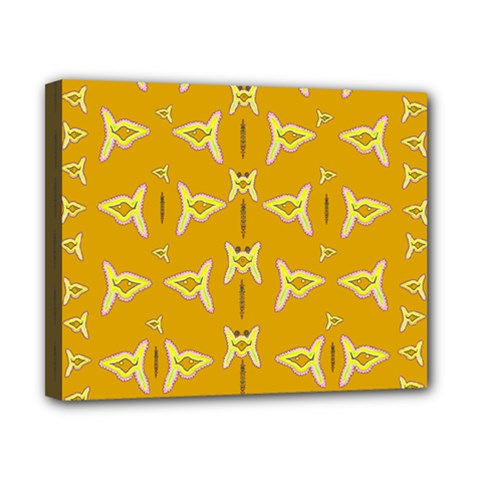 Fishes Talking About Love And   Yellow Stuff Canvas 10  X 8  by pepitasart