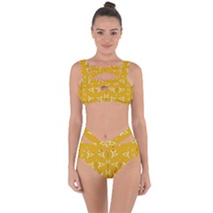 Fishes Talking About Love And   Yellow Stuff Bandaged Up Bikini Set  by pepitasart