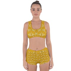 Fishes Talking About Love And   Yellow Stuff Racerback Boyleg Bikini Set by pepitasart