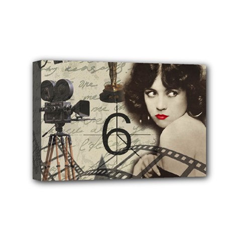 Vintage Cinema Mini Canvas 6  X 4  by Valentinaart