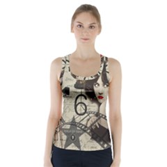 Vintage Cinema Racer Back Sports Top by Valentinaart