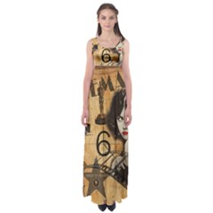 Vintage Cinema Empire Waist Maxi Dress