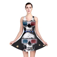 Cinema Skull Reversible Skater Dress by Valentinaart