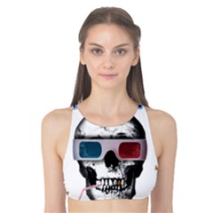 Cinema Skull Tank Bikini Top by Valentinaart