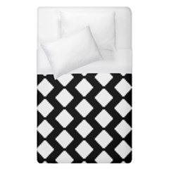 Abstract Tile Pattern Black White Triangle Plaid Duvet Cover (single Size)