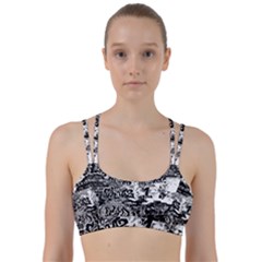 Graffiti Line Them Up Sports Bra by Valentinaart