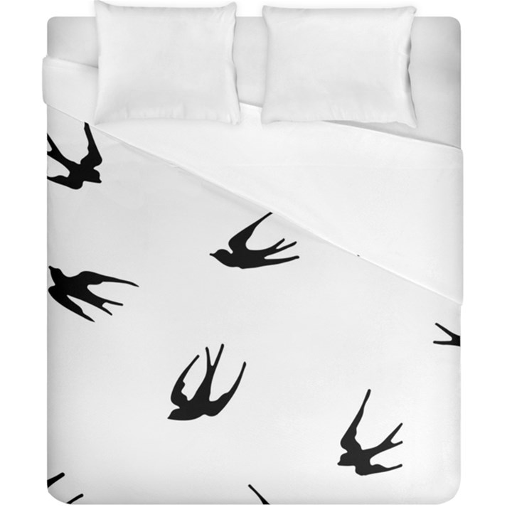 Black Bird Fly Sky Duvet Cover (California King Size)