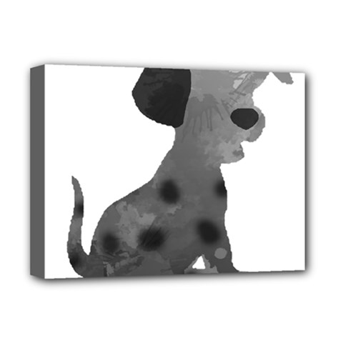 Dalmatian Inspired Silhouette Deluxe Canvas 16  x 12  
