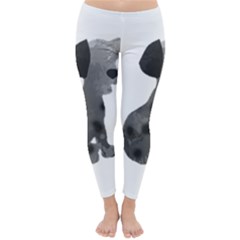 Dalmatian Inspired Silhouette Classic Winter Leggings by InspiredShadows