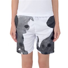 Dalmatian Inspired Silhouette Women s Basketball Shorts by InspiredShadows