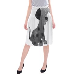 Dalmatian Inspired Silhouette Midi Beach Skirt