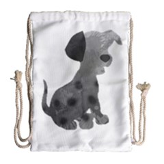 Dalmatian Inspired Silhouette Drawstring Bag (large) by InspiredShadows