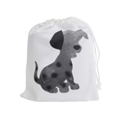 Dalmatian Inspired Silhouette Drawstring Pouches (Extra Large)