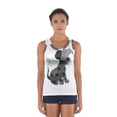 Dalmatian Inspired Silhouette Sport Tank Top  by InspiredShadows