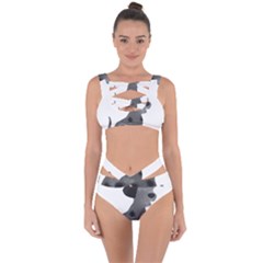 Dalmatian Inspired Silhouette Bandaged Up Bikini Set 