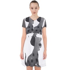 Dalmatian Inspired Silhouette Adorable in Chiffon Dress