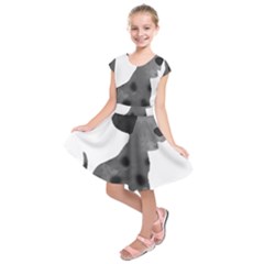 Dalmatian Inspired Silhouette Kids  Short Sleeve Dress