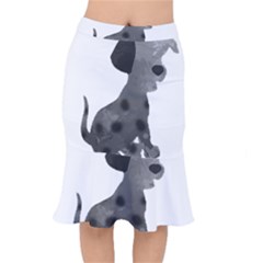 Dalmatian Inspired Silhouette Mermaid Skirt