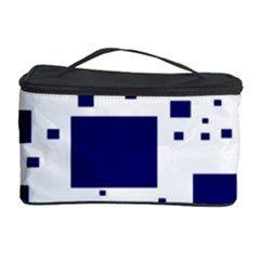 Blue Squares Textures Plaid Cosmetic Storage Case