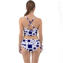 Blue Squares Textures Plaid Mini Tank Bikini Set View2