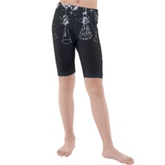 Christmas Angels Star Blue Kids  Mid Length Swim Shorts