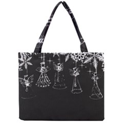 Christmas Angels Star Blue Mini Tote Bag