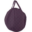 Twisted Mesh Pattern Purple Black Giant Round Zipper Tote View1