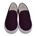 Twisted Mesh Pattern Purple Black Women s Canvas Slip Ons View1