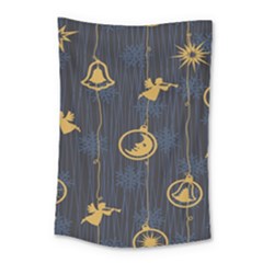 Christmas Angelsstar Yellow Blue Cool Small Tapestry by Alisyart